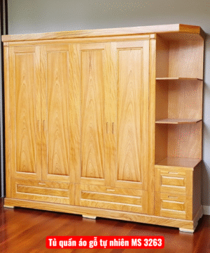 Mẫu tủ quần áo gỗ đẹp hiện đại MS 3263