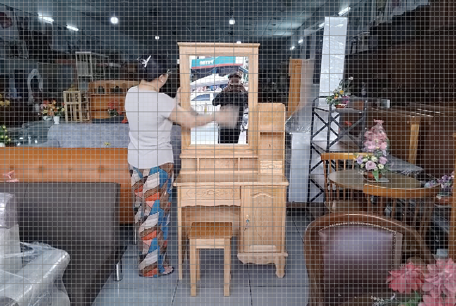 Bàn trang điểm gỗ gõ đỏ MS 3243 - Hình ảnh 2