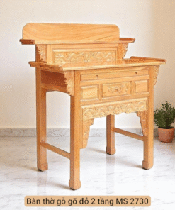 Bàn thờ gỗ gõ đỏ 2 tầng MS 2730 | GIAO HỎA TỐC TPHCM