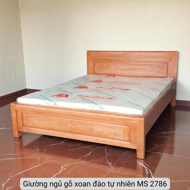 Giường gỗ xoan đào tự nhiên MS 2786 | GIAO HỎA TỐC TPHCM