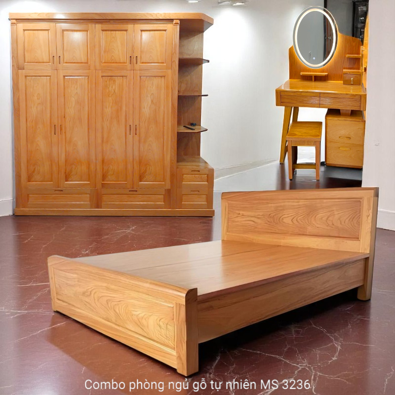 Combo giường tủ bàn trang điểm MS 3236