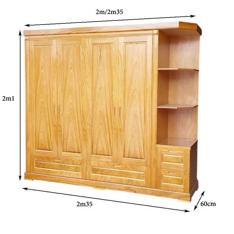 Mẫu tủ quần áo gỗ đẹp hiện đại MS 3263 - Ảnh 7
