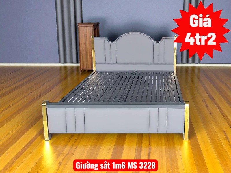 Giường Sắt 1m6 Cao Cấp