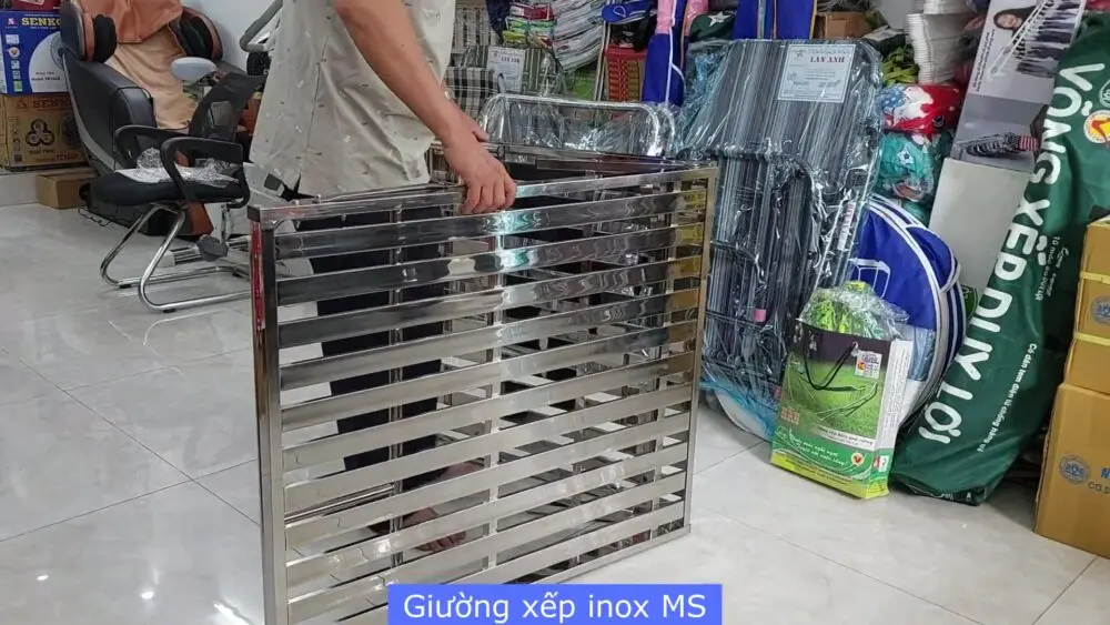 Giường xếp inox MS 3208 - Giao hàng tận nhà 13