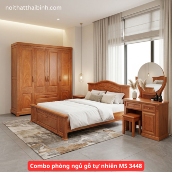 Combo phòng ngủ gỗ tự nhiên MS 3448