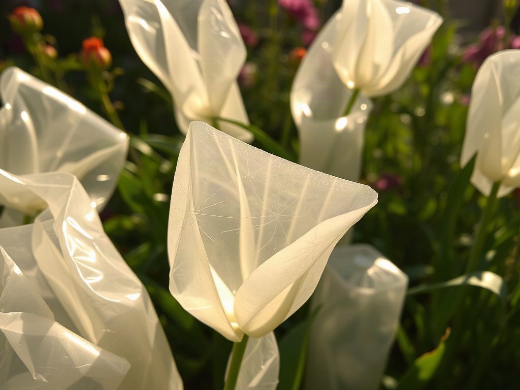 Ánh nắng làm trắng đồ nhựa trong vườn
