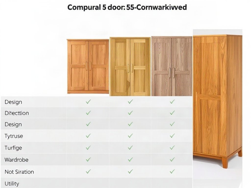 Bảng so sánh các mẫu tủ gỗ tự nhiên 5 cánh về thiết kế và tiện dụng