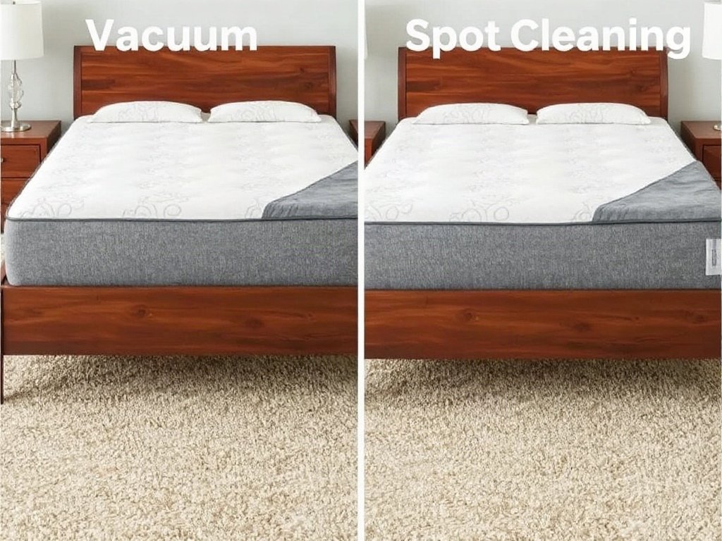 Bảng so sánh lợi ích giữa hút bụi và làm sạch vết bẩn trên nệm
