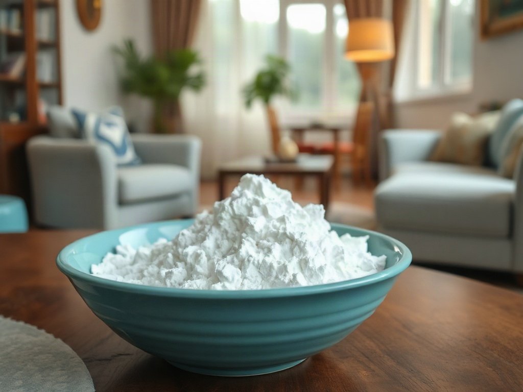 Bát baking soda trên bàn trong phòng khách Việt Nam