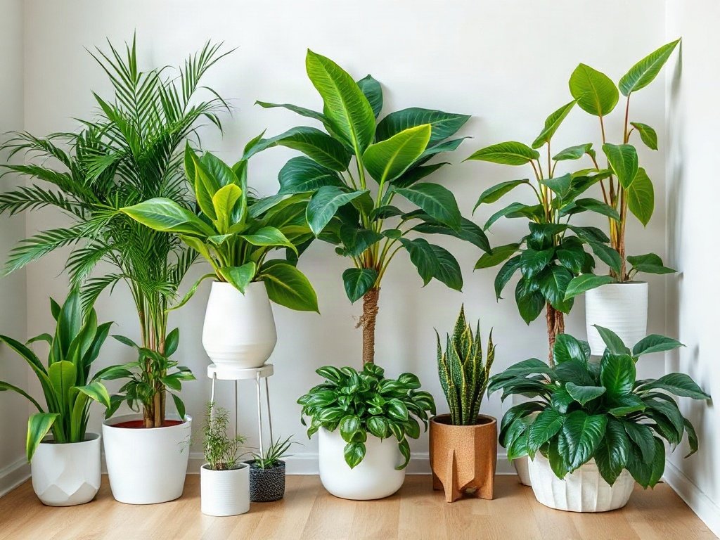 Bộ sưu tập cây cảnh tự nhiên trong phòng, giúp khử độc không khí