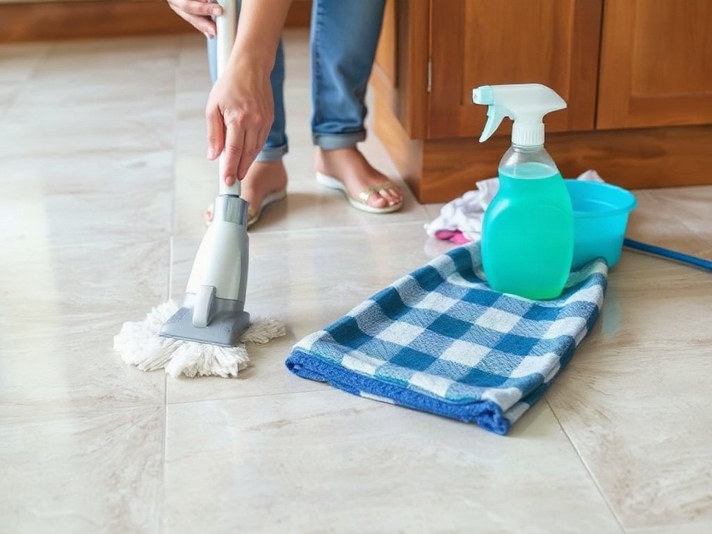 Các phương pháp tẩy vết bẩn trên sàn vinyl.
