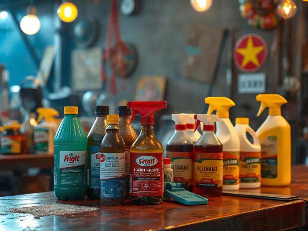 Các sản phẩm tẩy rỉ sét thương mại trên bàn tại Việt Nam