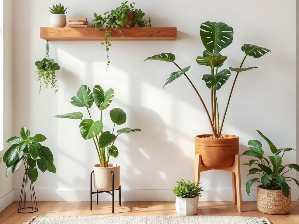 Cây xanh giúp lọc không khí và khử mùi phòng kín.