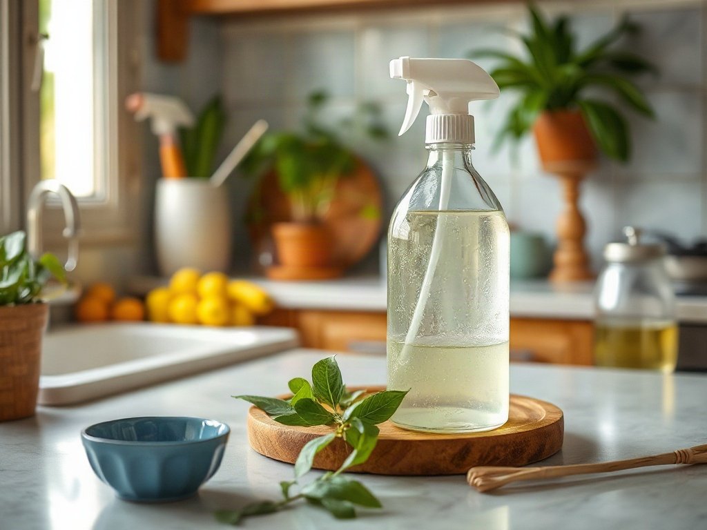 Chuẩn bị dung dịch vệ sinh tường tự nhiên tại nhà bếp