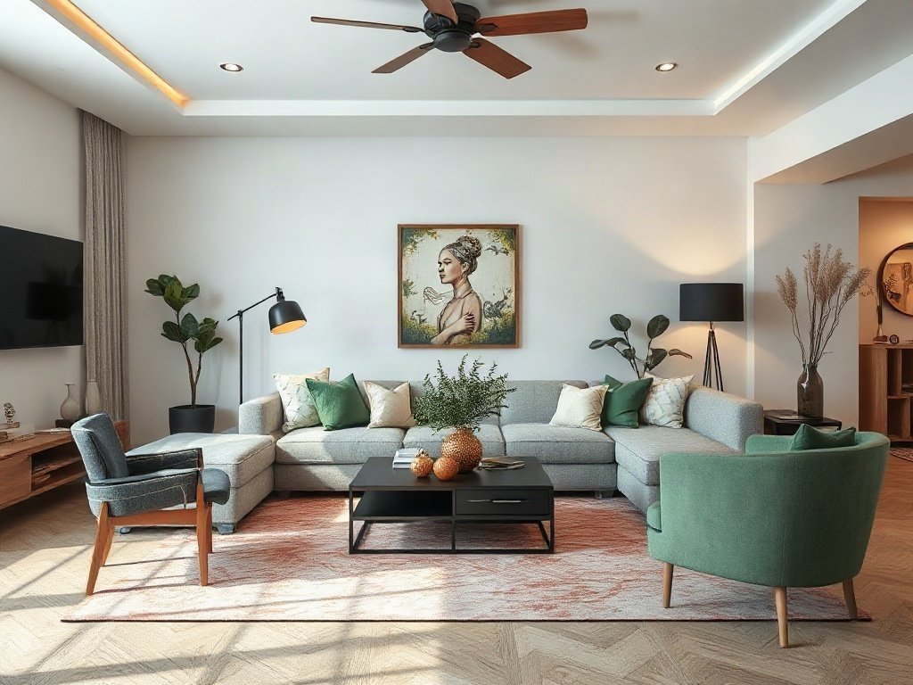 Góc phòng khách với nội thất theo xu hướng hiện đại