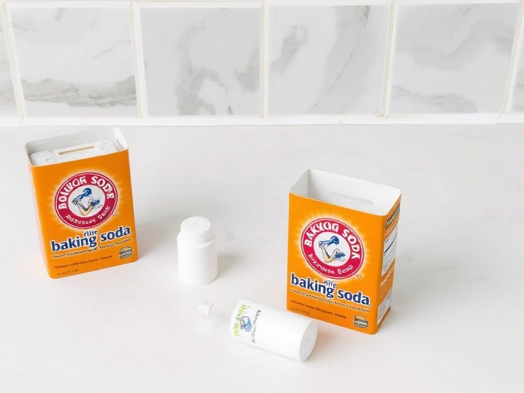 Hướng dẫn dùng baking soda tẩy vết sơn trên gạch.