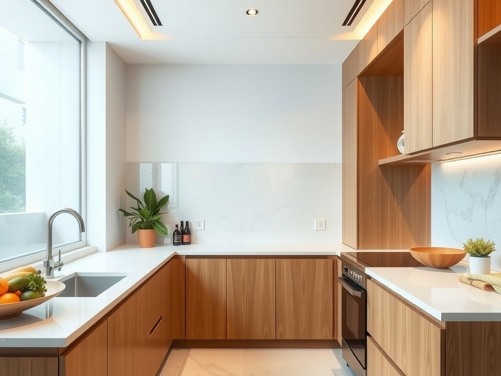 Nhà bếp hiện đại Việt Nam với khu vực bồn rửa sạch sẽ