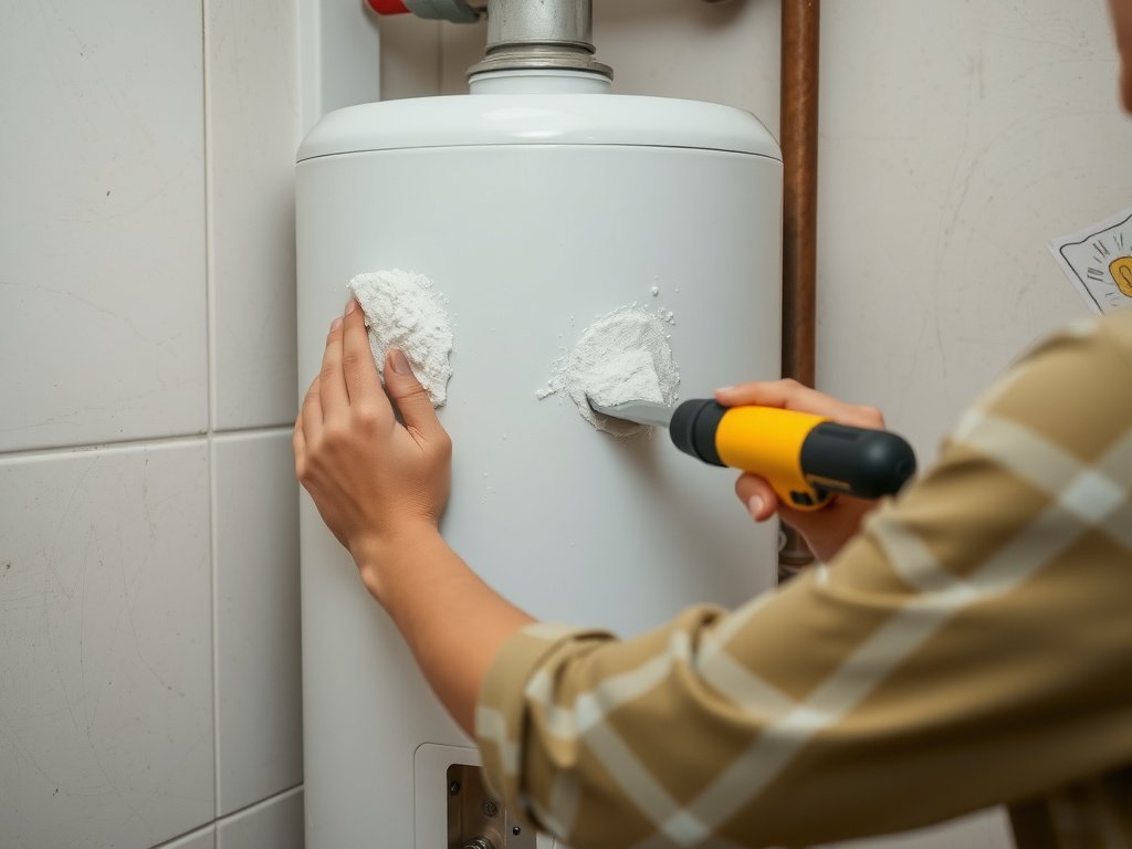 Người Việt dùng dụng cụ làm sạch bình nóng lạnh hiện đại bị bám cặn vôi