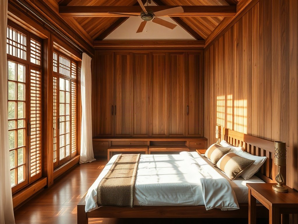 Nội thất gỗ đẹp với ánh sáng tự nhiên tại Việt Nam