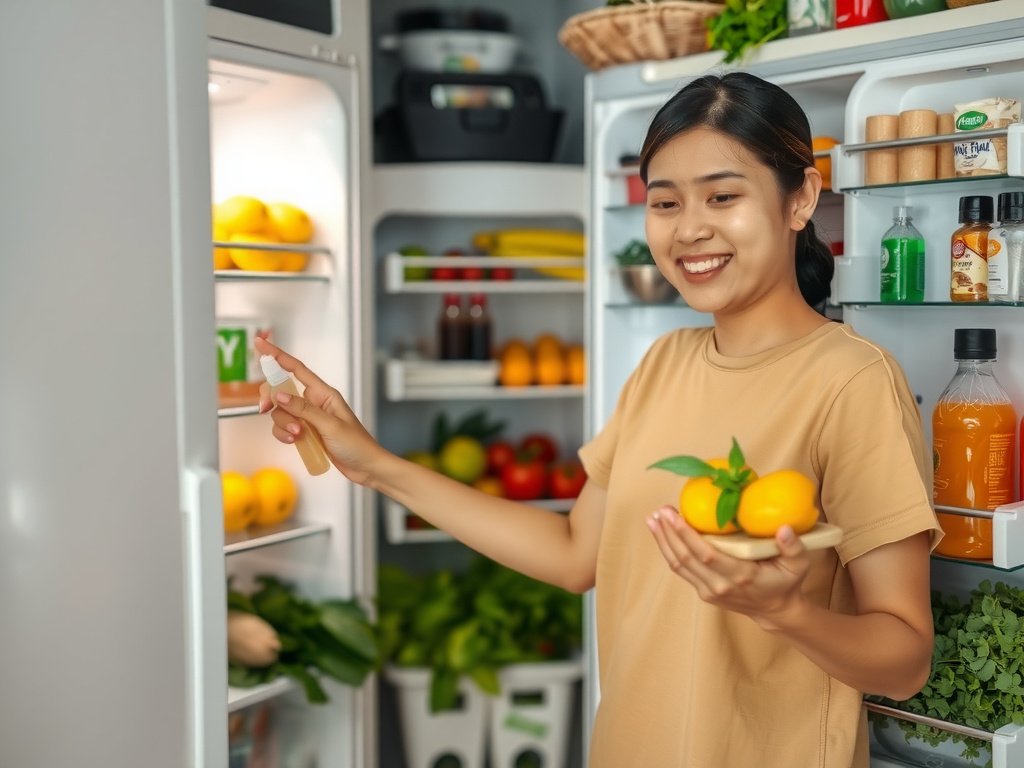 Người Việt cười khi lau dọn tủ lạnh bằng phương pháp tự nhiên.