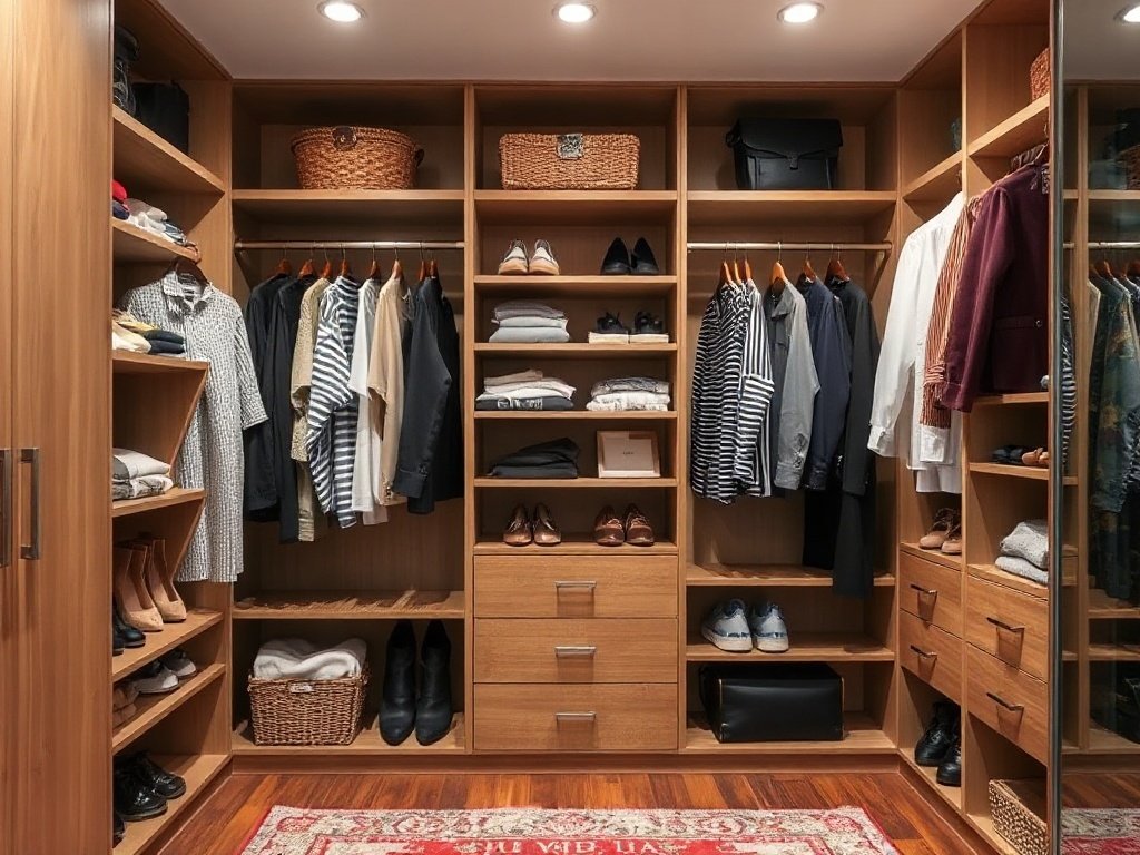 Tủ áo rộng rãi ngăn nắp kiểu Việt