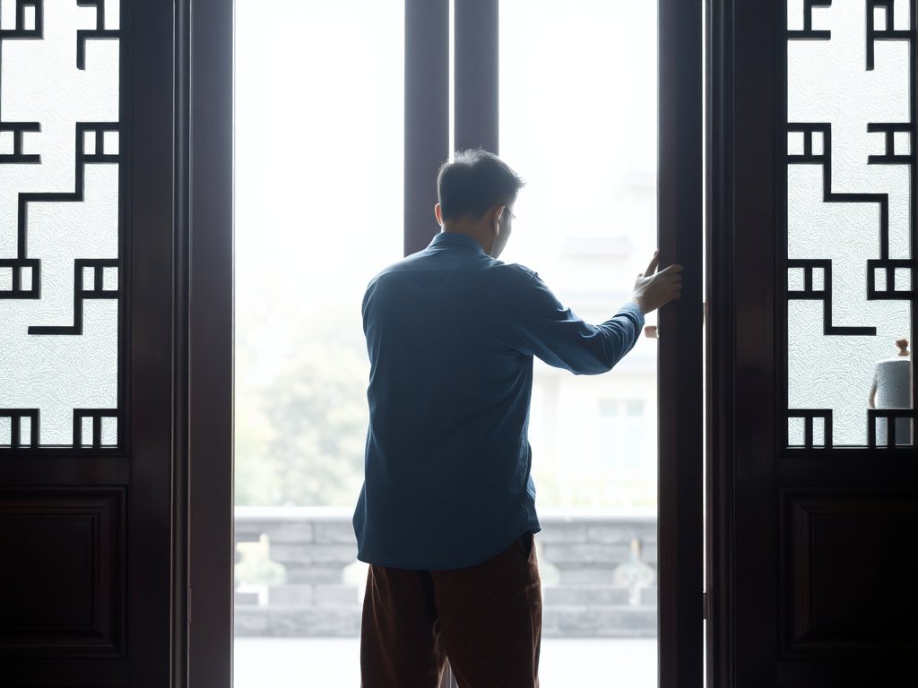 Người Việt mở cửa gỗ sáng bóng