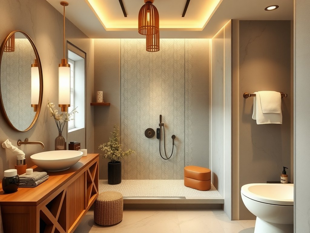 Phòng tắm trong phòng ngủ thiết kế đẹp của người Việt.