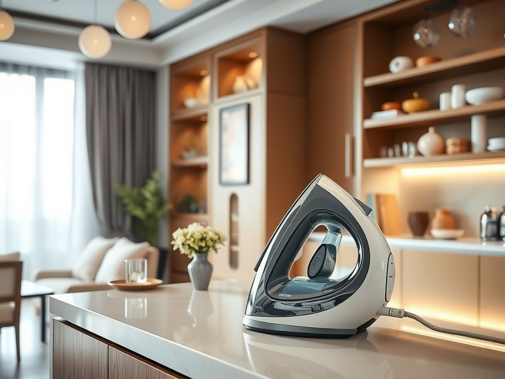 Bàn là sáng bóng trên quầy căn hộ Việt Nam