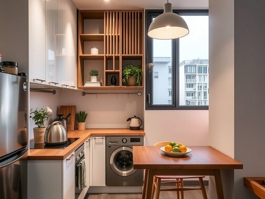 Bố trí bếp gọn gàng trong căn hộ Việt hiện đại