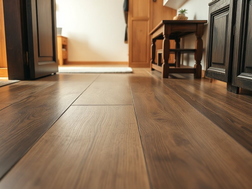 Cận cảnh sàn gỗ tự nhiên trong nhà Việt