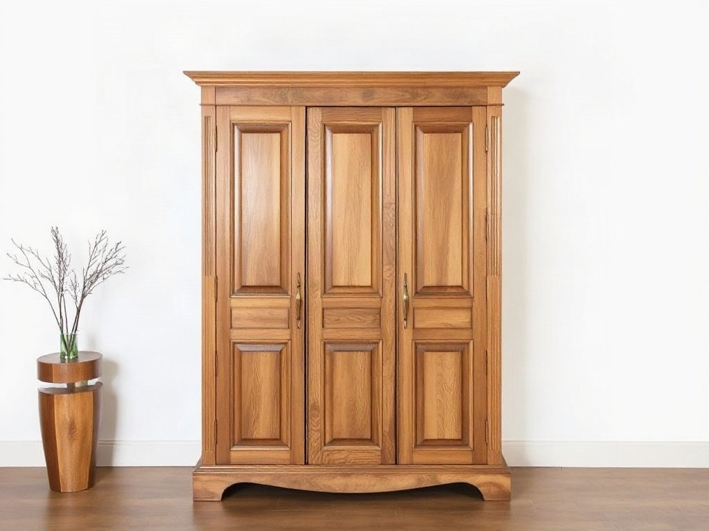 Tủ quần áo cổ điển với năm cánh bằng gỗ