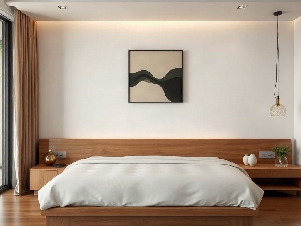 Giường gỗ sang trọng trong nội thất hiện đại Việt Nam