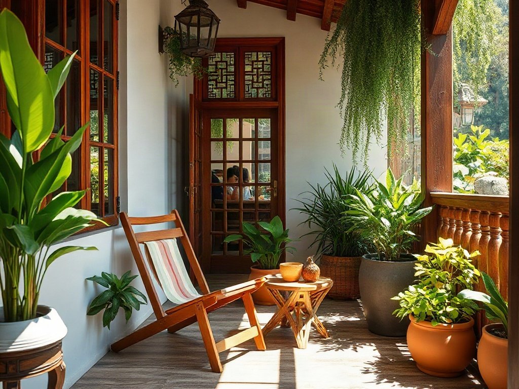 Ghế bố xếp ngoài trời trên sân Việt Nam.
