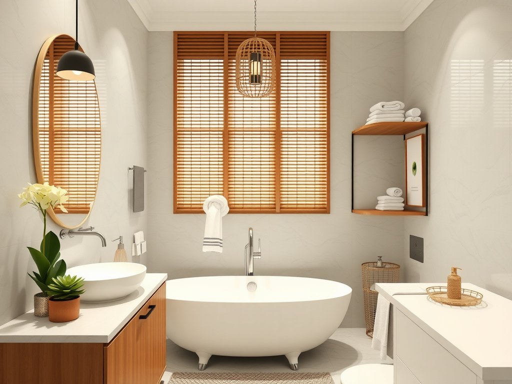 Phòng tắm sạch sẽ và sang trọng tại ngôi nhà Việt Nam