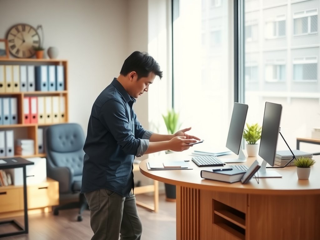 Người Việt Nam sắp xếp bàn làm việc theo nguyên tắc phong thủy.