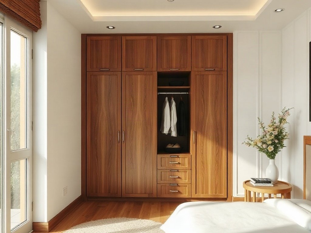 Tủ quần áo tùy chỉnh trong thiết kế nội thất Việt
