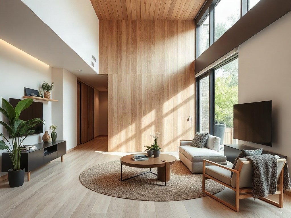 Thiết kế nội thất hiện đại với gỗ tần bì