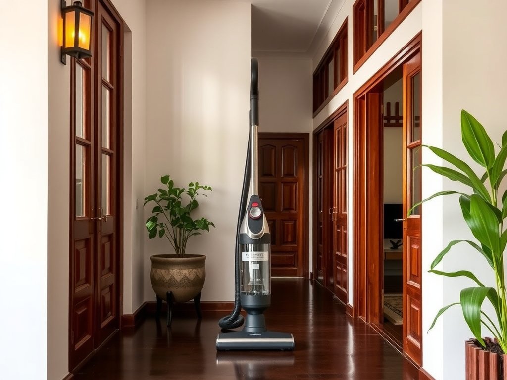 Biệt thự Việt Nam xinh đẹp với máy hút bụi ở hành lang