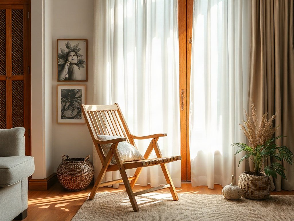 Ghế bố xếp thiết kế truyền thống Việt Nam.