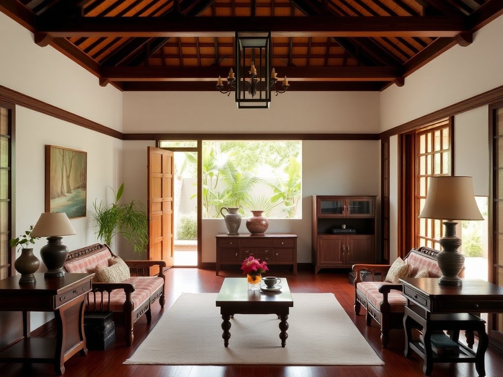 Nội thất biệt thự Việt với trang trí gỗ sang trọng