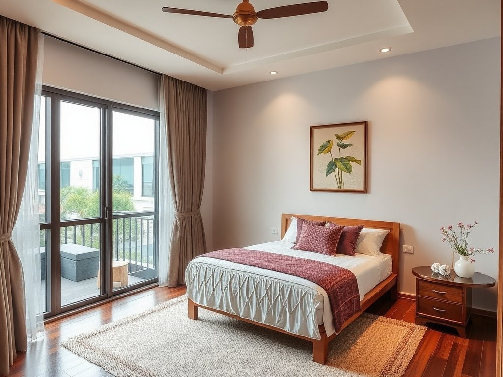 Phòng ngủ yên tĩnh trong căn hộ Việt