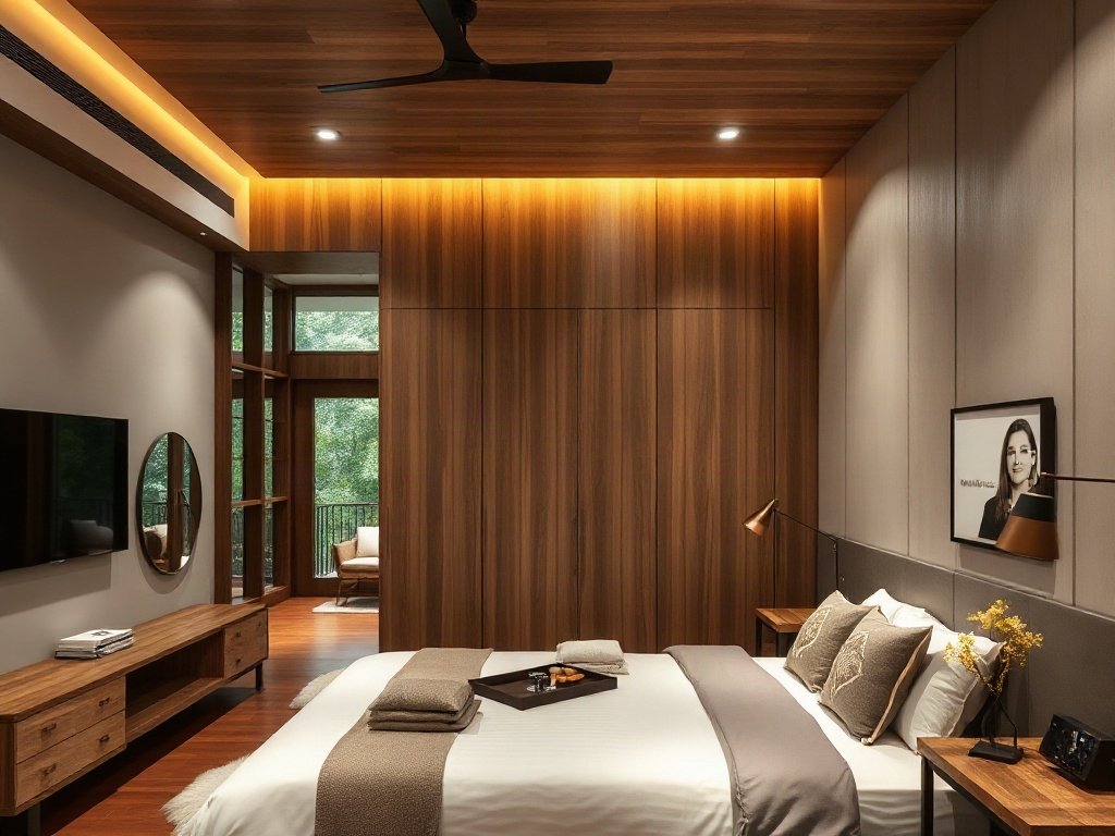Phòng ngủ hiện đại Việt Nam với thiết kế gỗ
