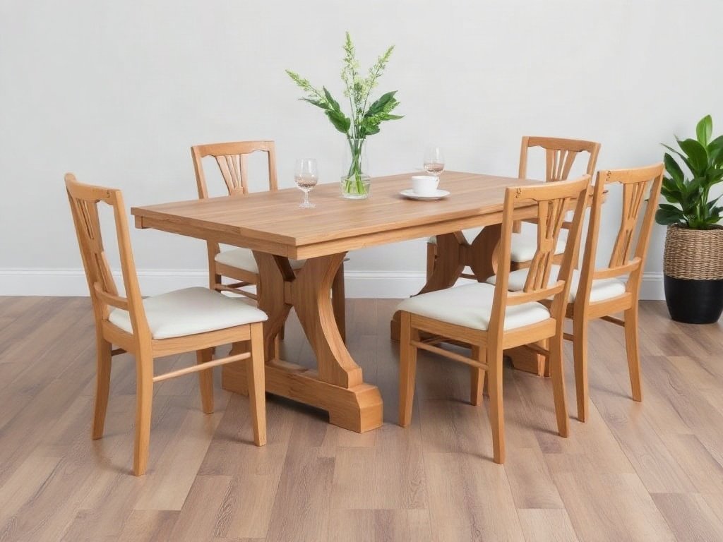 Bộ bàn ăn từ gỗ tần bì