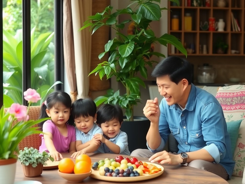 Gia đình Việt Nam tận hưởng không gian sạch sẽ tại nhà