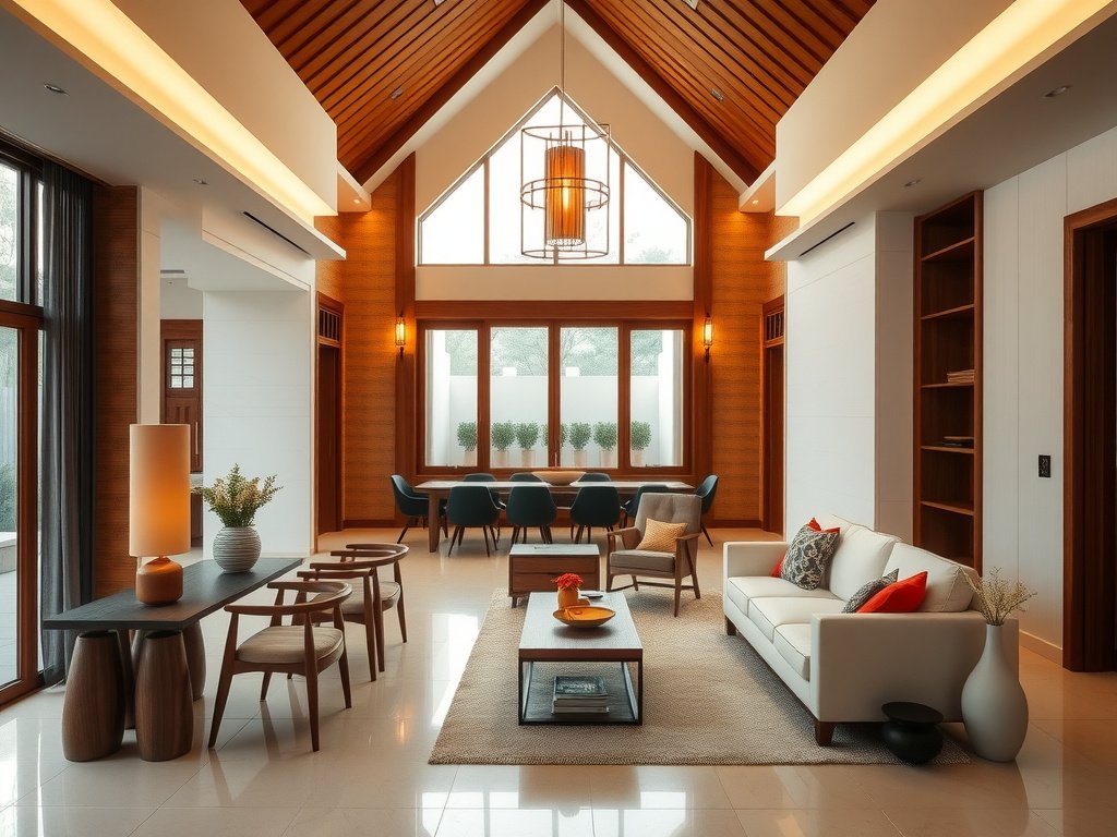 Nội thất biệt thự Việt Nam cao cấp với khu vực bếp sạch đẹp.