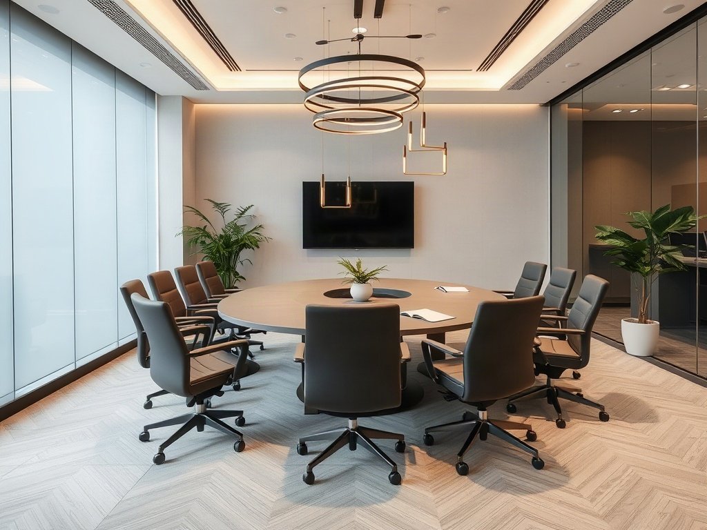 Thiết lập phòng họp phong cách tại công ty Việt Nam, với thẩm mỹ hiện đại