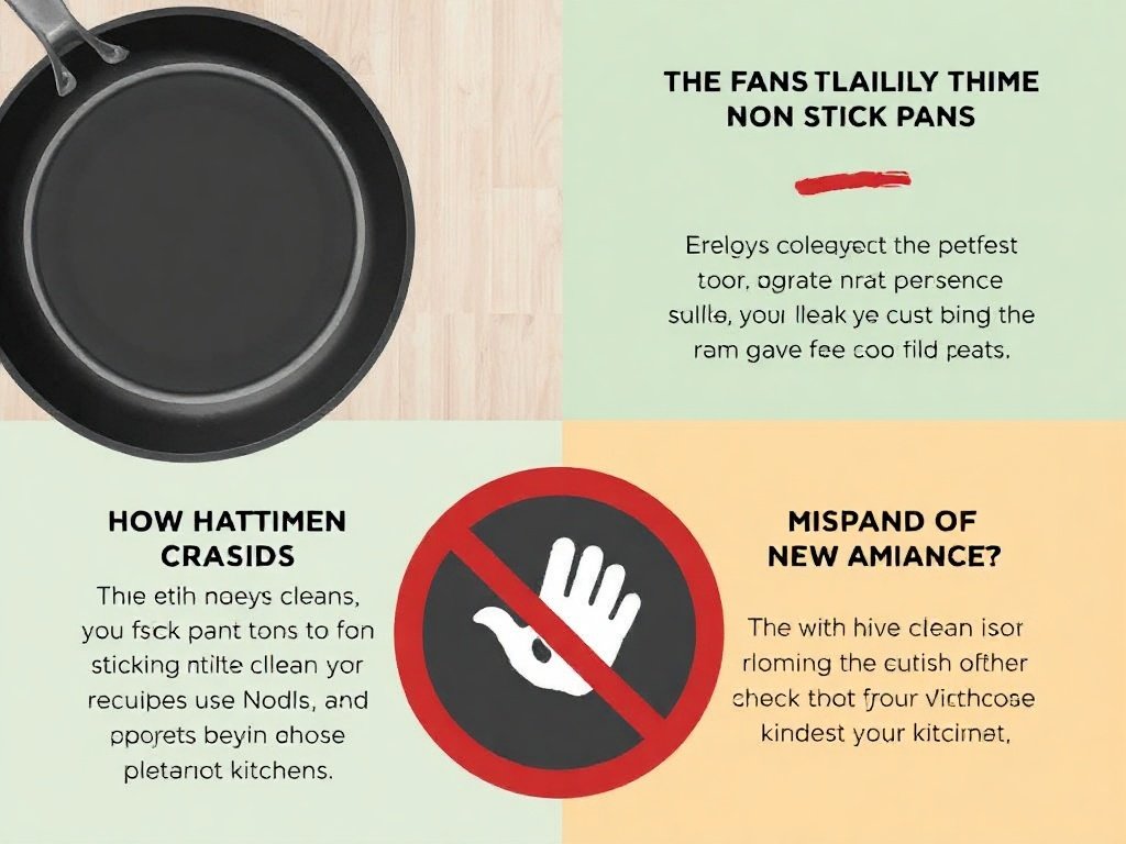 Infographic về các lỗi cần tránh khi vệ sinh chảo chống dính.