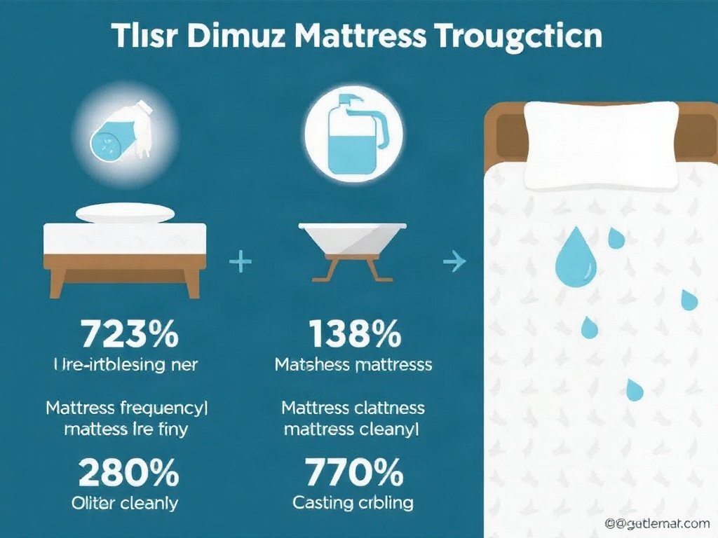 Infographic về tần suất vệ sinh nệm để đảm bảo vệ sinh tối ưu