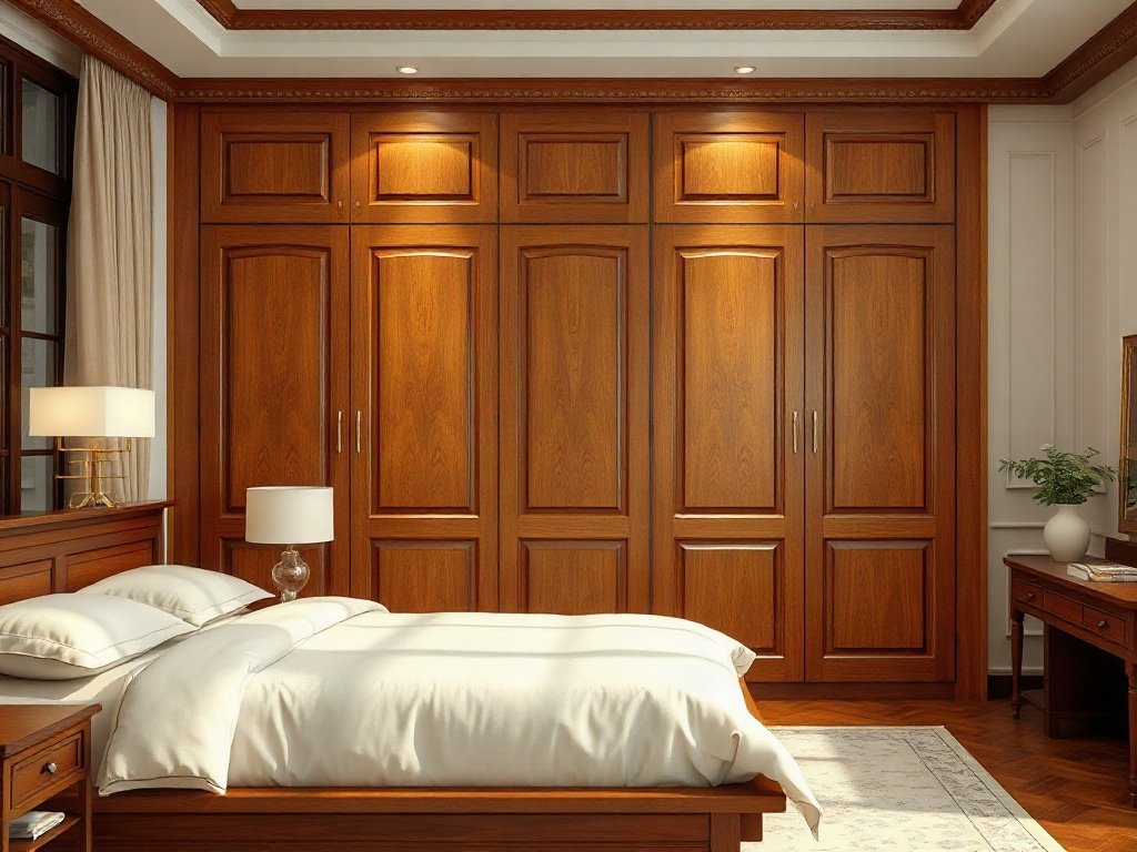 Khám Phá Mẫu Tủ Quần Áo Gỗ Tự Nhiên 5 Cánh Đẹp Sang Trọng Cho Ngôi Nhà Bạn