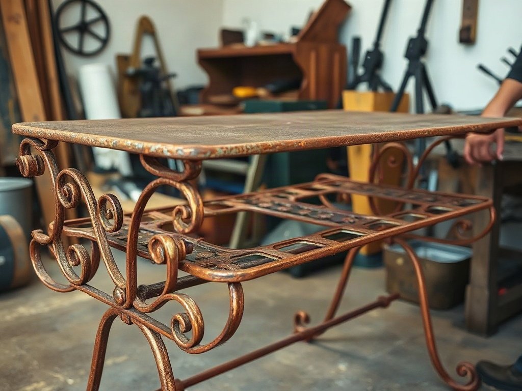 Khôi phục đồ nội thất kim loại bị rỉ tại xưởng